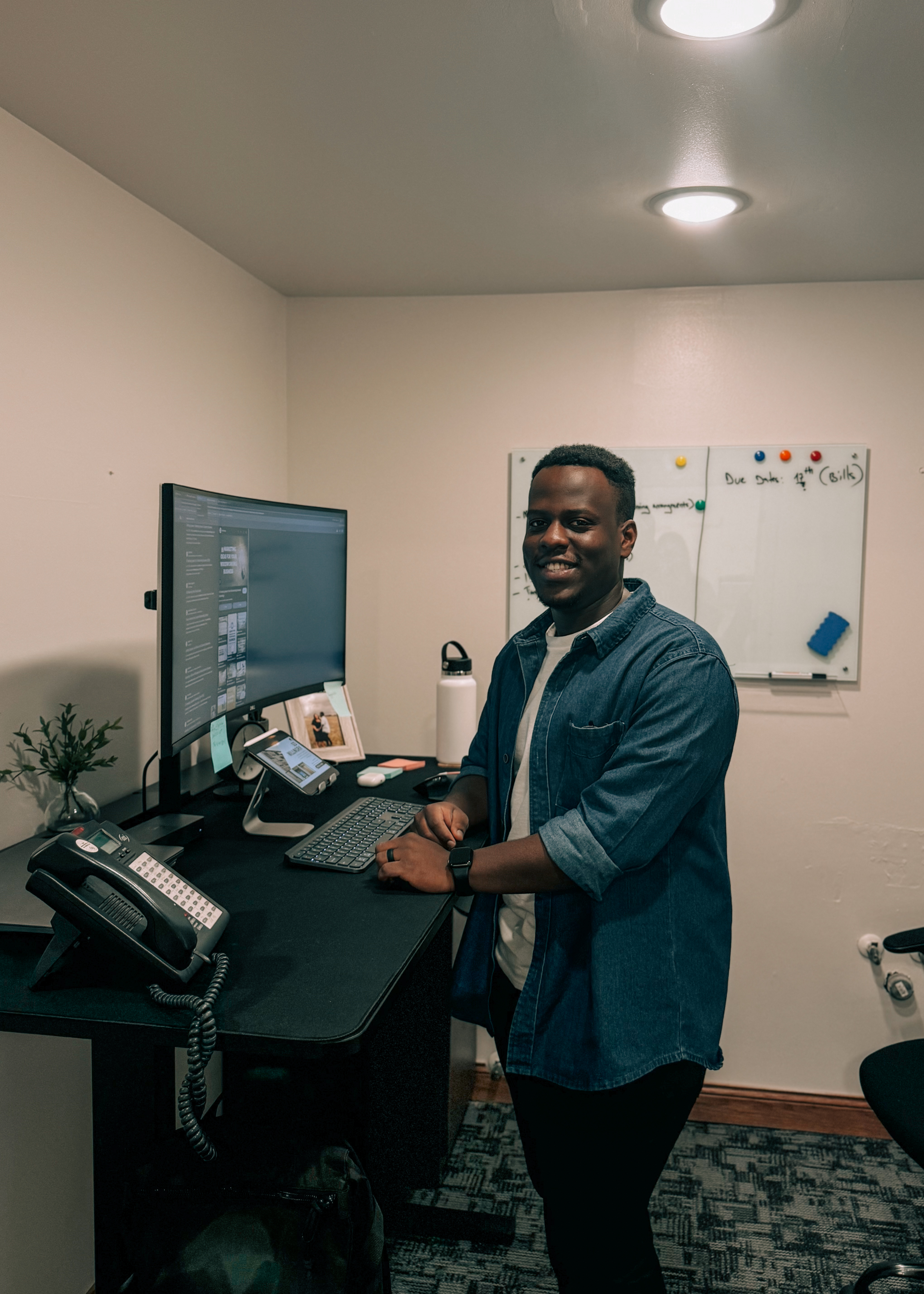 Noah Kwizera, owner of Kwizera Digital Services in Milbank, SD